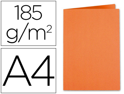 Subcarpeta cartulina Liderpapel A4 naranja 180 g/m²